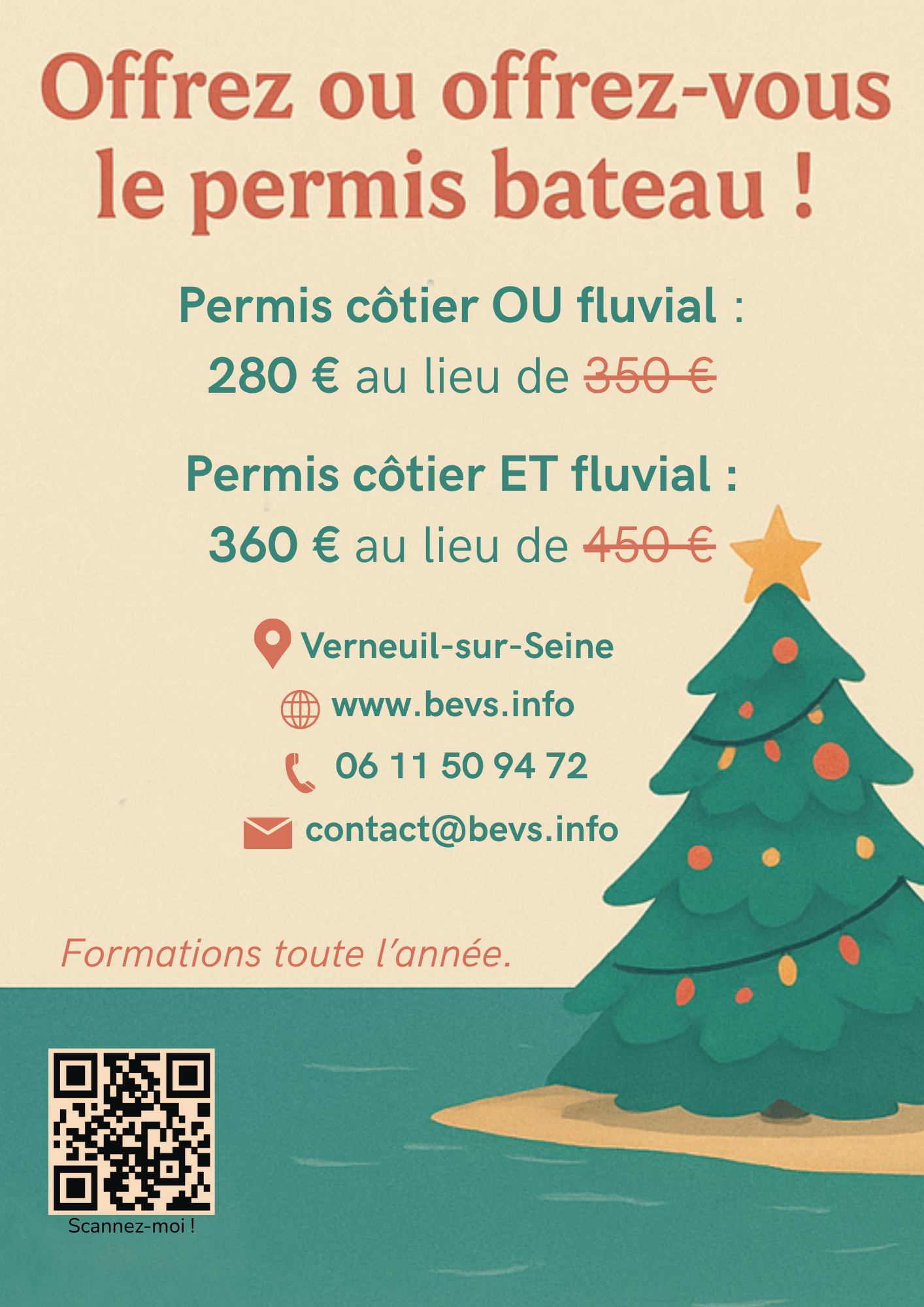 Bateau école du Val de Seine vous offre 20%